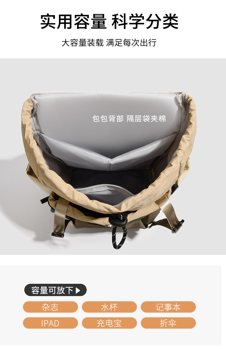 Women's travel backpack worn - practical daily carry