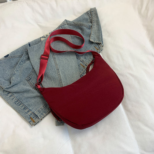 Nylon Dumpling Shoulder Bag - Lightweight Crossbody for Women Everyday Casual