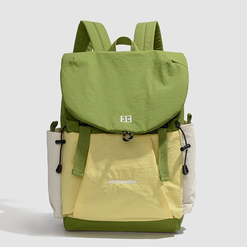 Women's travel backpack dark green - outdoor adventure bag