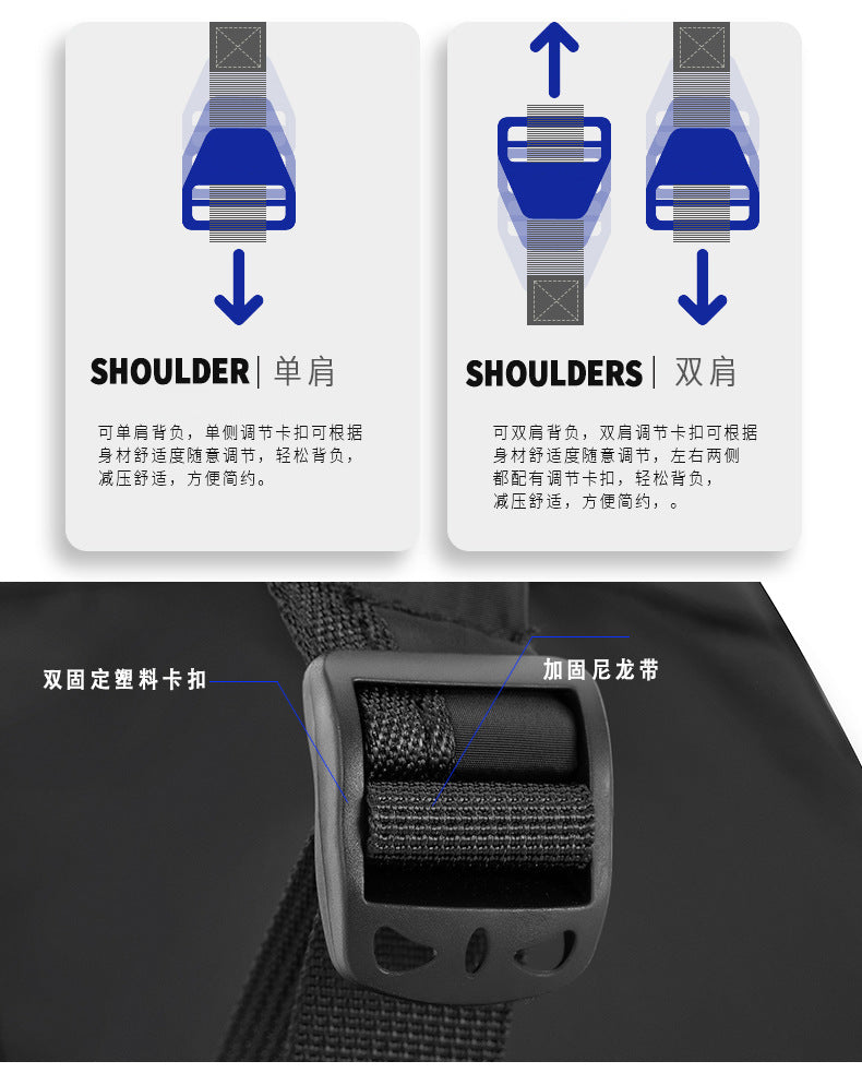 Casual Cross-Border Small Backpack for Men Wholesale Trendy Cool Solid Color Versatile Lightweight Travel Backpack