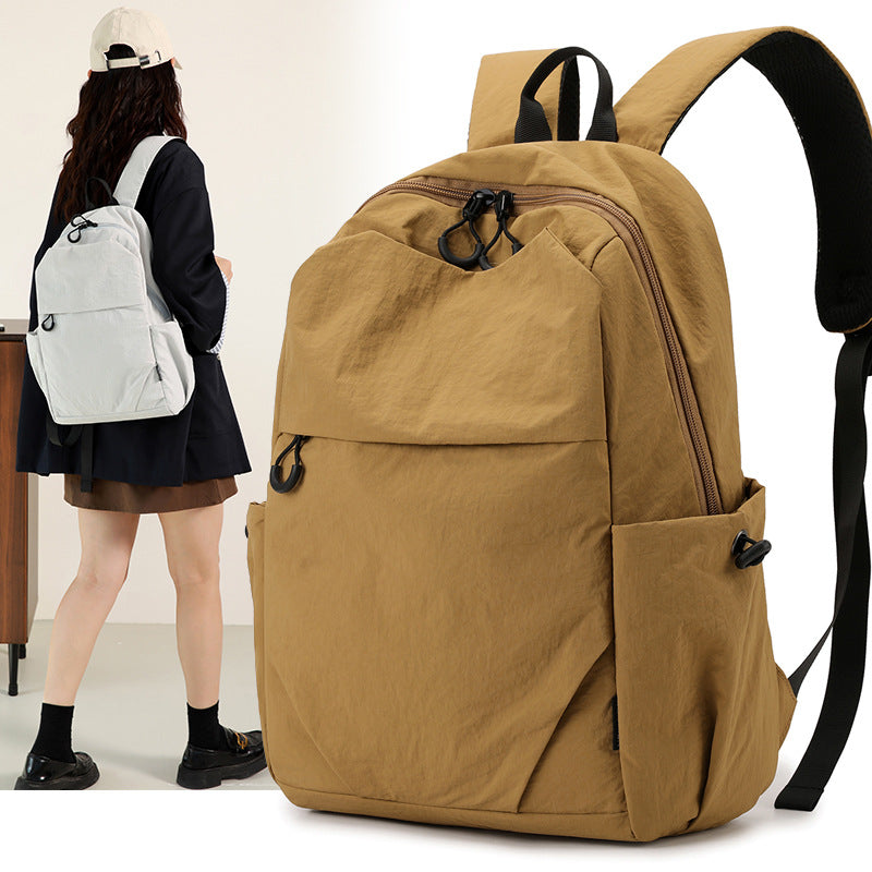 Mini nylon backpack front view - lightweight travel school bag