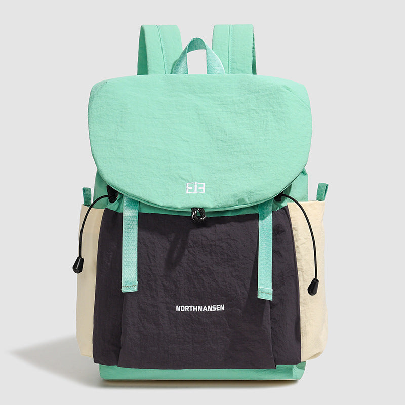 Women's travel backpack blue black - professional travel style