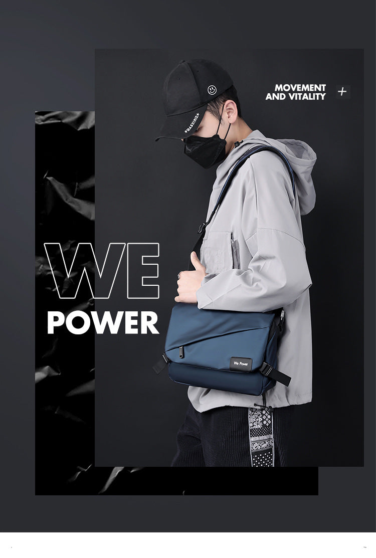 Men's PU leather crossbody bag strap detail - comfortable padding