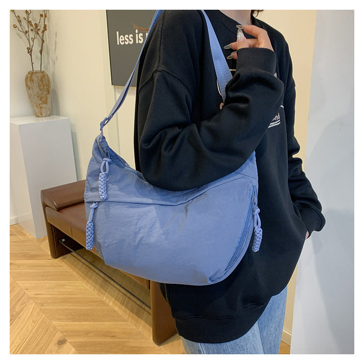 Nylon Dumpling Shoulder Bag - Lightweight Crossbody for Women Everyday Casual