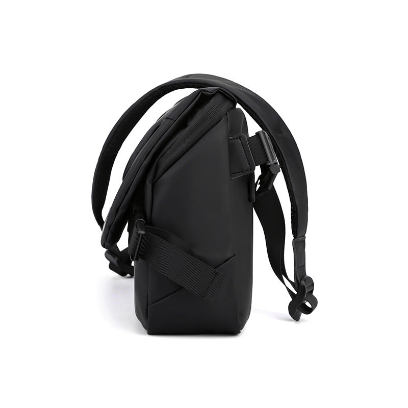 Men's PU leather crossbody bag interior - multiple compartments