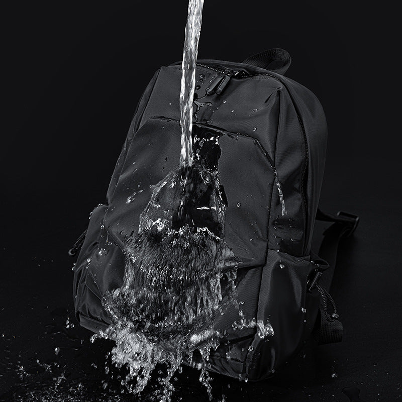 Casual Cross-Border Small Backpack for Men Wholesale Trendy Cool Solid Color Versatile Lightweight Travel Backpack