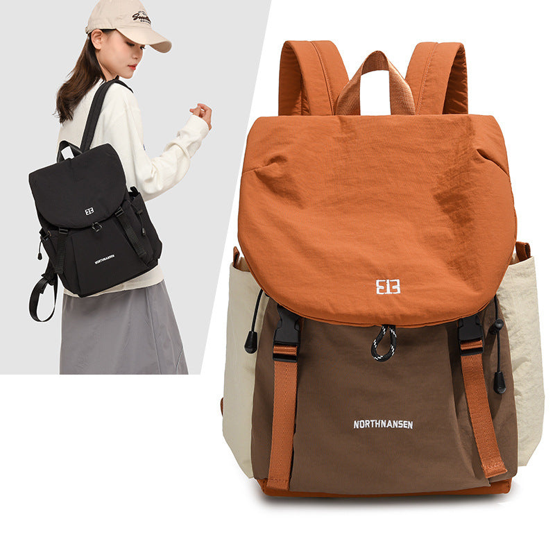Women's travel backpack orange - vibrant casual style