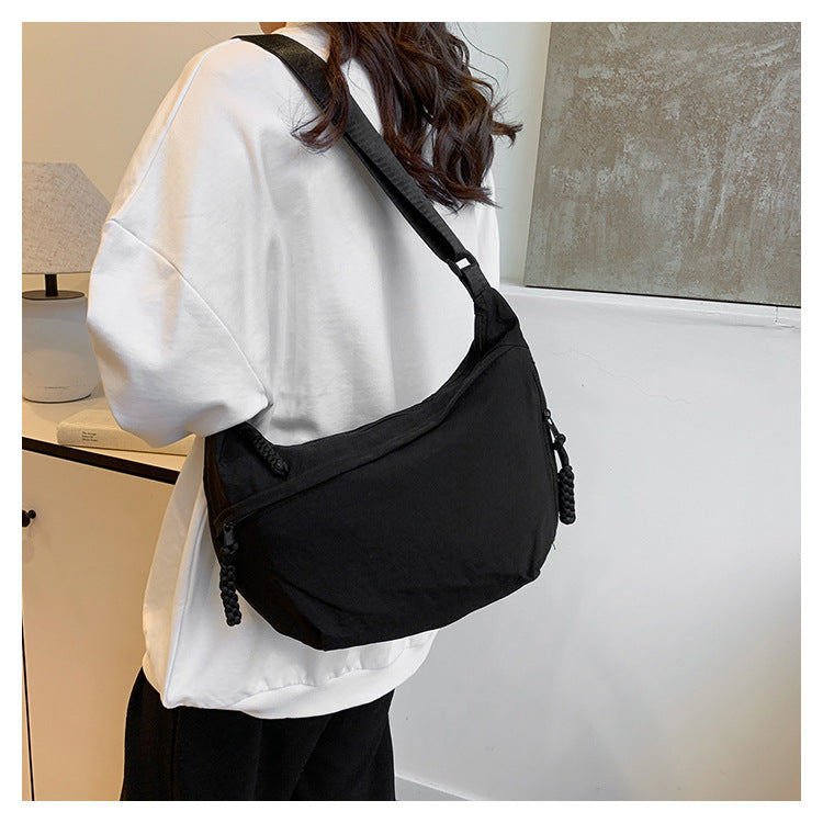 Nylon Dumpling Shoulder Bag - Lightweight Crossbody for Women Everyday Casual
