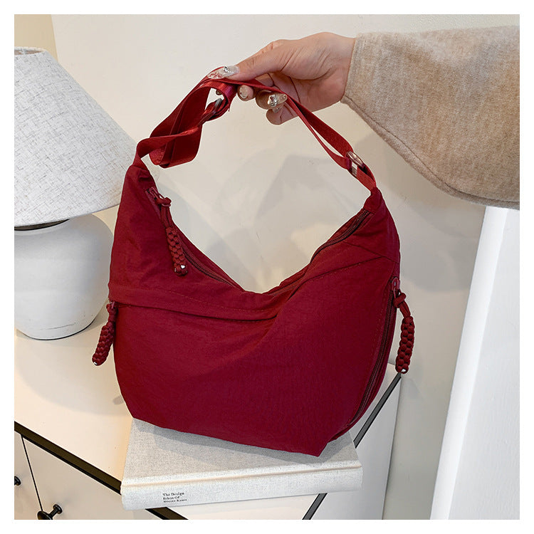 Nylon Dumpling Shoulder Bag - Lightweight Crossbody for Women Everyday Casual