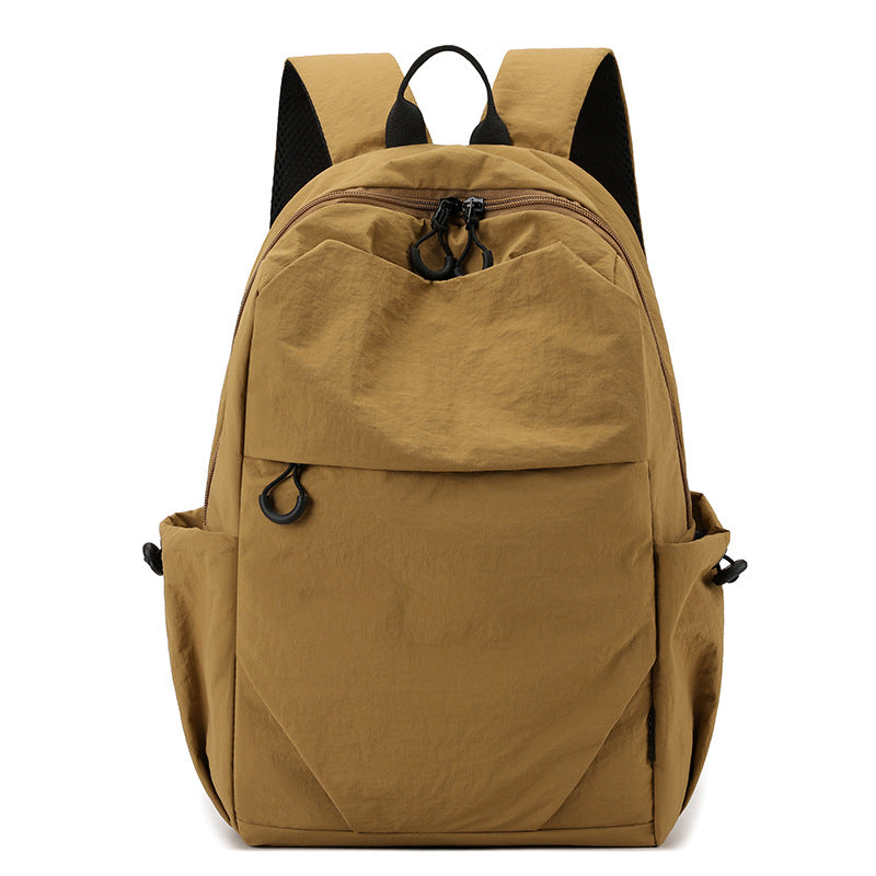 Mini nylon backpack khaki large - lightweight travel bag