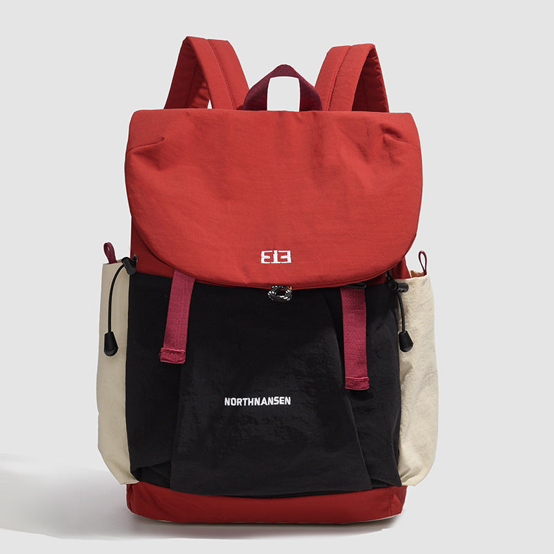 Women's travel backpack red - bold casual design