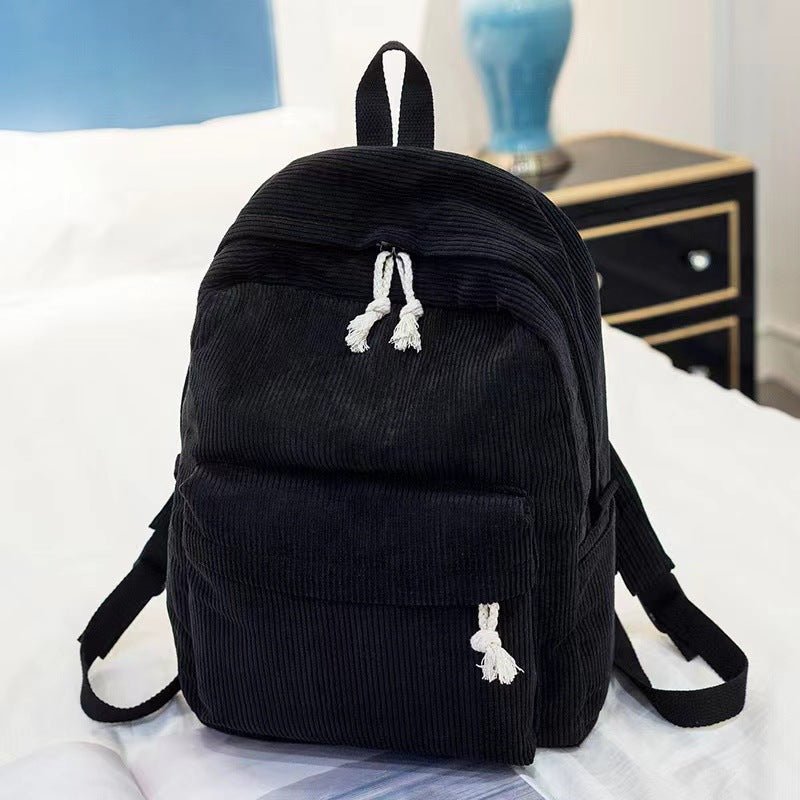 College style backpack black - classic school backpack