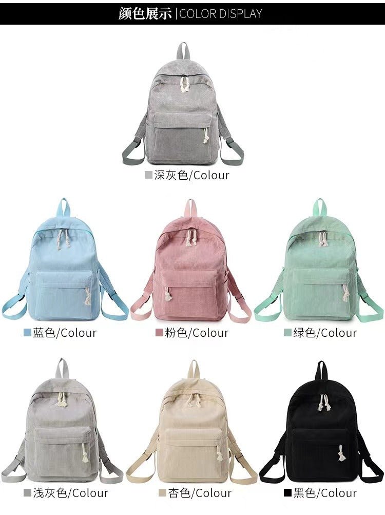 College style backpack interior view - organized compartments