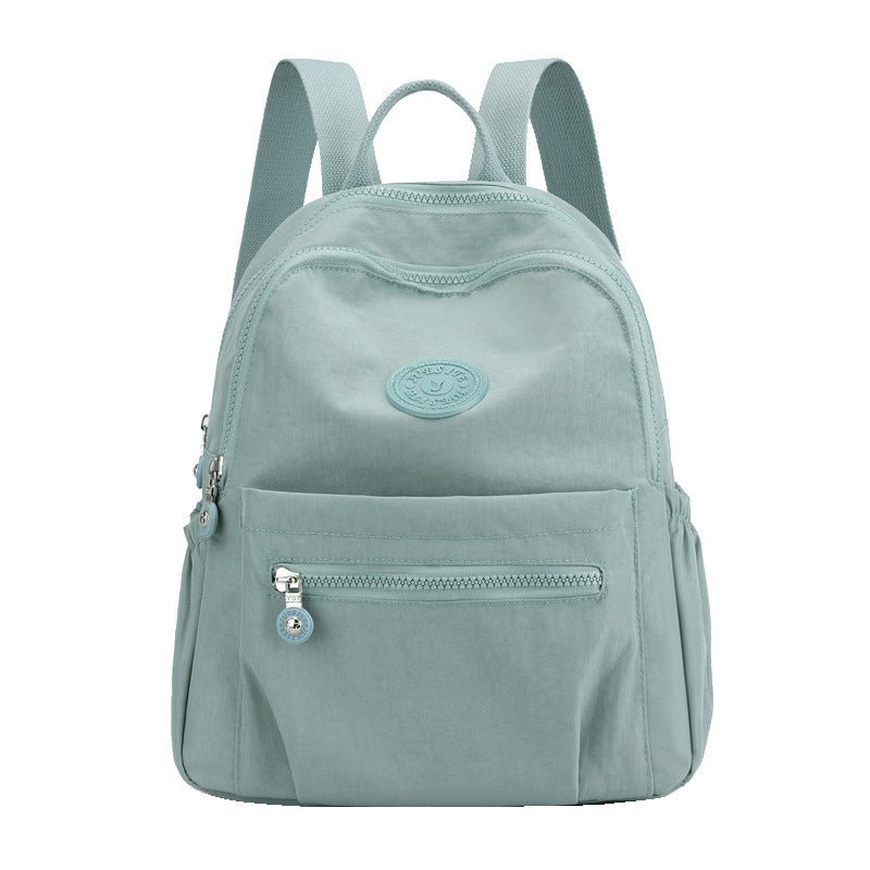 Women's nylon oxford backpack water blue - korean style school bag