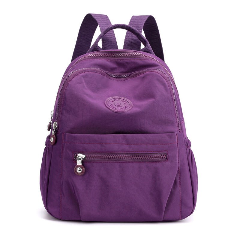 Women's nylon oxford backpack purple - trendy school bag